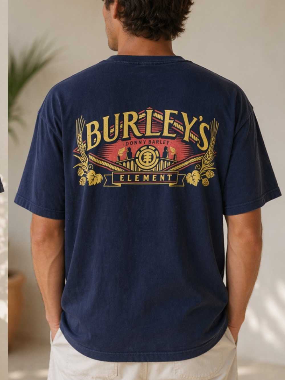 Men’s Element Burleys Navy Blue Donny Burley T Shirt size Medium